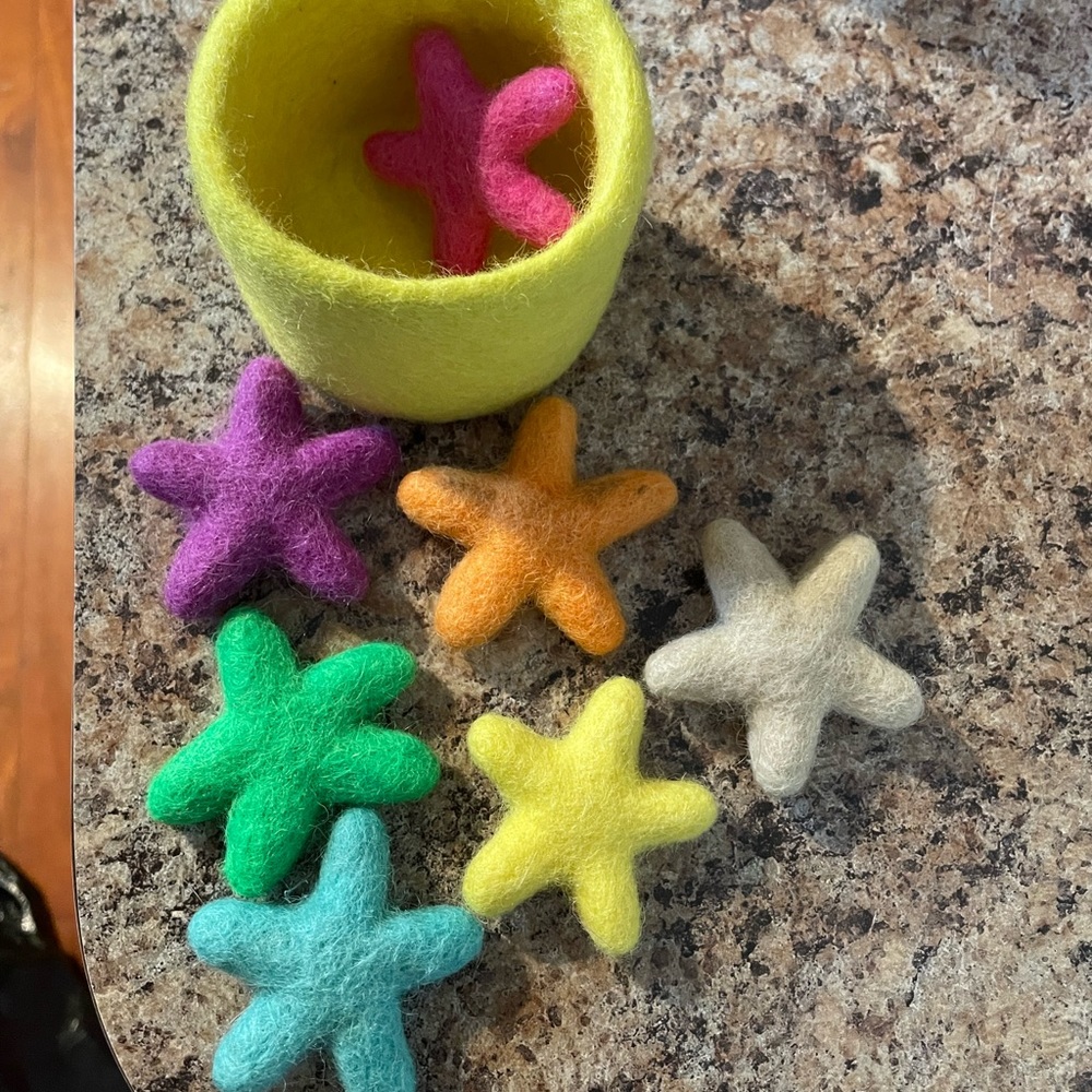 Lovevery felt stars and basket